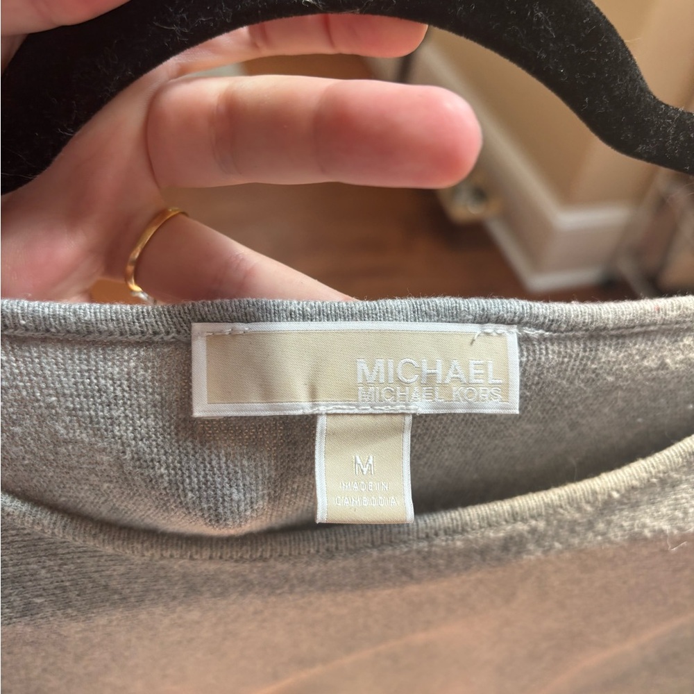 Michael Kors Heather Gray Knit Top - Picture 6 of 7